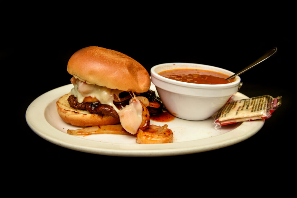 bourbon shrimp burger Oscars