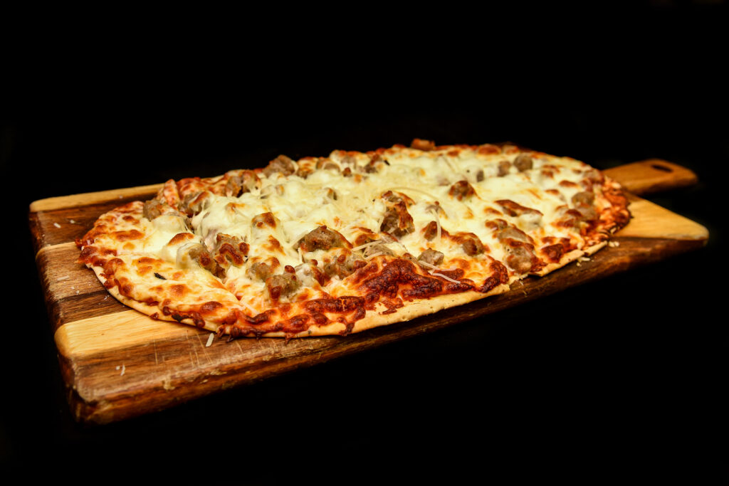 sausage flatbread pizza Oscars Waseca