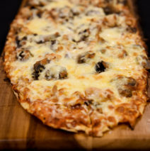 Chicken and Mushroom Flat Bread Pizza